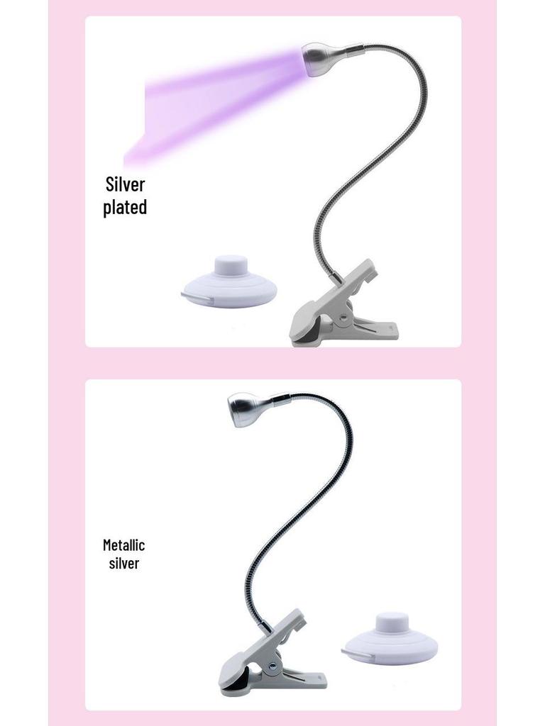 Foot-Controlled LED Gooseneck UV Nail & Phone Repair Lamp