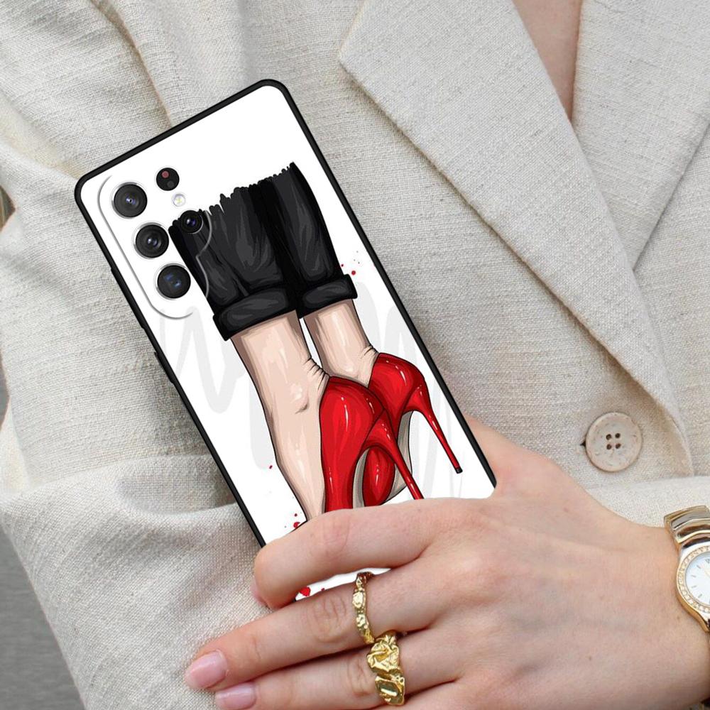 High Heels Girl Fashion Cell Phone Case for Samsung Galaxy S26 Ultra S25 S24 S23 S22 S21 S20 Note10 Cover