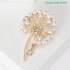 1Pc Rhinestone Dandelion Pins Women Pearl Plant Brooches Banquet Party Backpack Gifts Jewelry Accessories