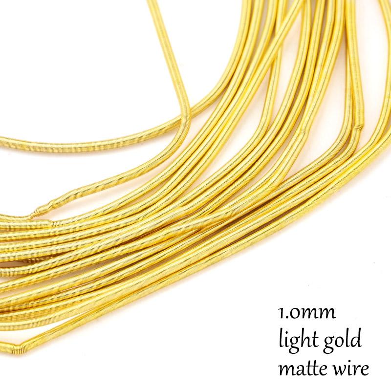 10 Gauge Silver Gold Plated Copper Craft Wire Flexible Metal French Bullion Wire for Jewelry Making DIY Embroidery Beading