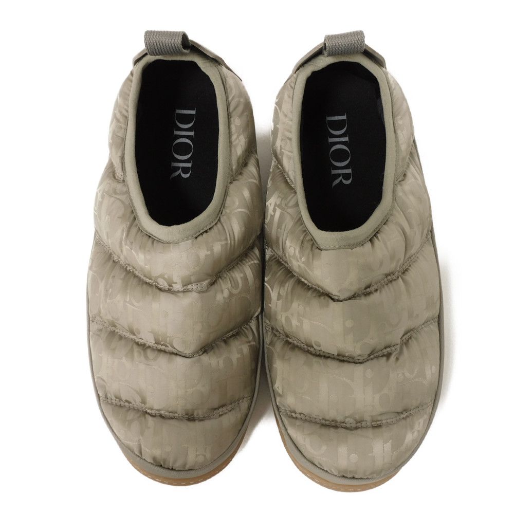 Used 10656 Snow Slippers 3SA089ZHN_H161 7897 39 Logo Calfskin Rubber 9.4" Oblique Quilted Nylon Excellent Condition