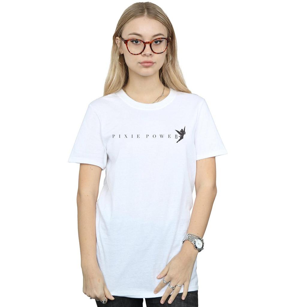 Disney Womens/Ladies Tinker Bell Pixie Power Cotton Boyfriend T-Shirt