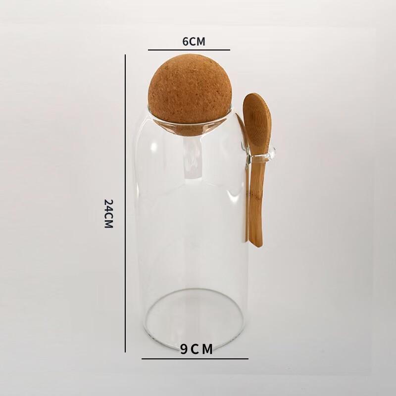 ZISIZ Glass Sealed Storage Jars for Coffee/Tea with Wood Lids