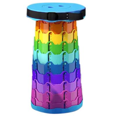 Adjustable Multi-Purpose Camping Chair Portable Rainbow Folding Stool Home Telescopic Stool Outdoor Folding Chair