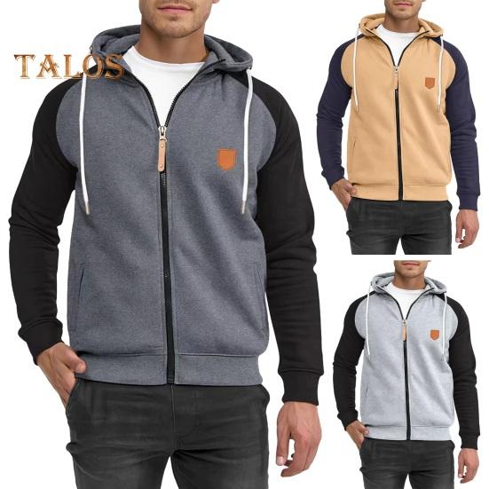 Мужская толстовка с капюшоном на молнии с длинными рукавами — фото 7