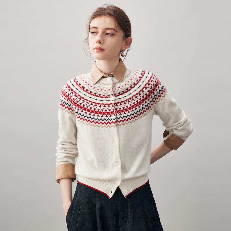 Comom Boca Women's 2025 Fair Isle Cashmere Cardigan