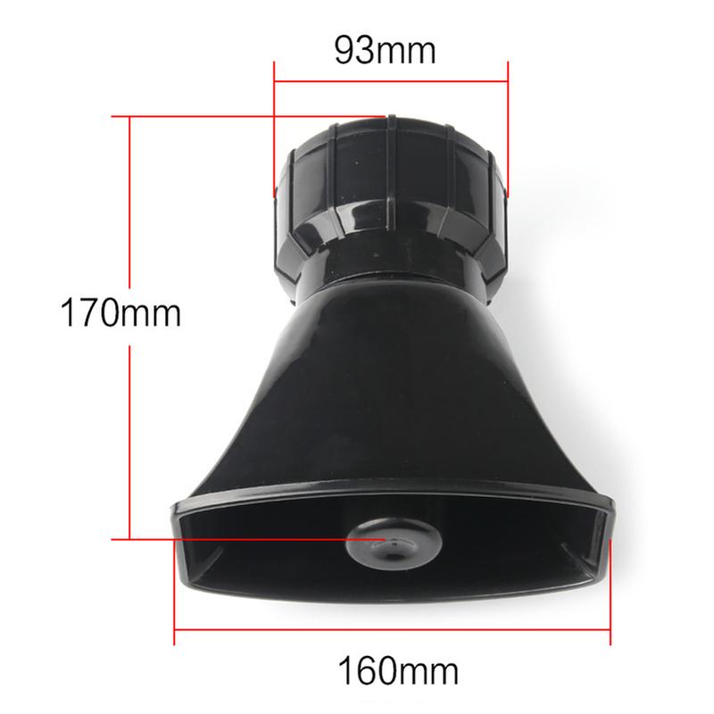 100w 130dB High Volume Car Alarm 1Horn With 7 Distinct Sounds For 12V Motorcycles, Mopeds, Cars, Trucks