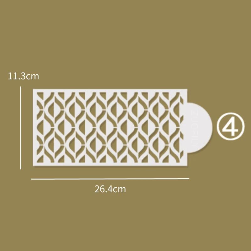 Nowe szablony falistej koronki z masy cukrowej do ciasta, szablony do wytłaczania ciasta, szablony do pieczenia ciasteczek, do malowania natryskowego, puste szablony do dekoracji tortu weselnego