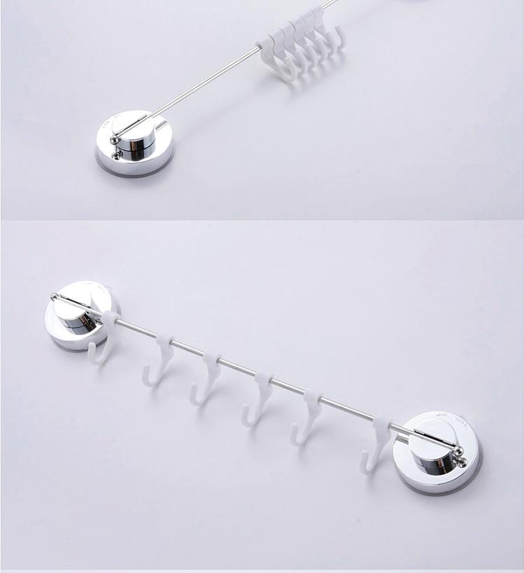 Suction Cups Vacuum ABS Hook Plant Pattern Eco-Friendly Towel Robe Bathroom Kitchen Shower Bath Coat Hooks