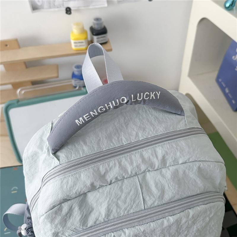 Junior High School Student Schoolbag Women's Backpack Color Contrast Backpack