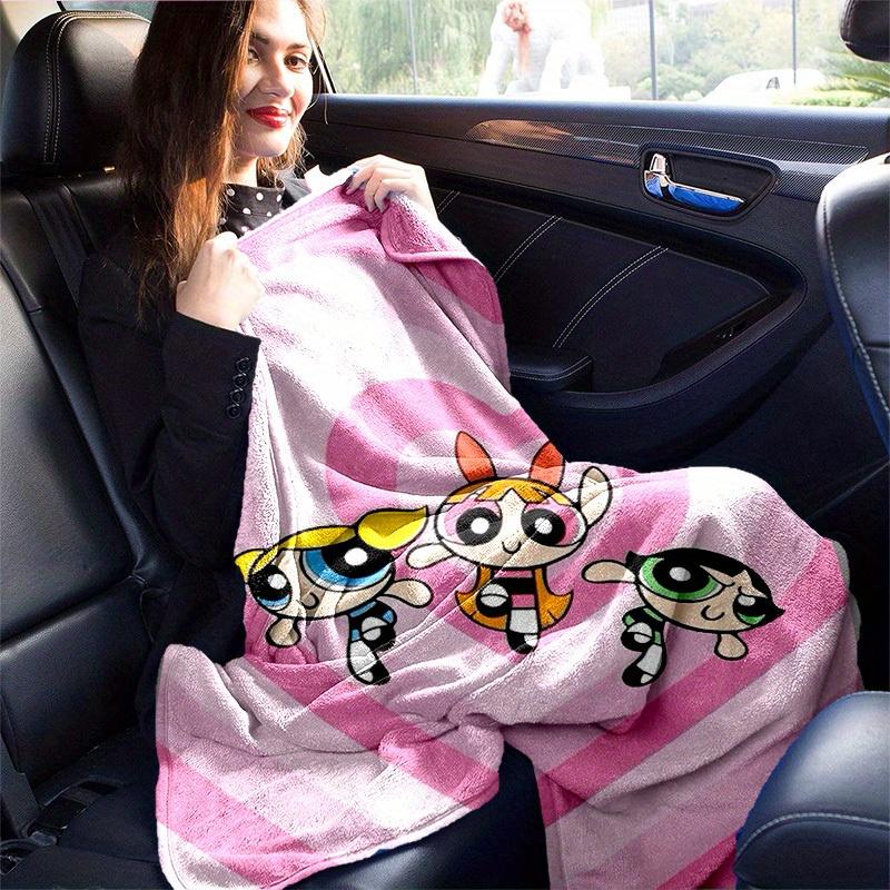 1pcPowerpuff Plush Throw Blanket - Soft and Cozy for All Seasons, Makes a Gre