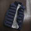 Men Vest Coat Waterproof Padded Thick Stand Collar Winter Waistcoat for Daily Wear