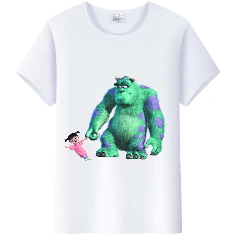 Μόδα Unisex Monsters, Inc. Μπλουζάκι Λευκό Μπλουζάκι Κοντομάνικα Τοπς James -P- Sullivan Αστεία T-Shirts με Γραφικά Mr.Q