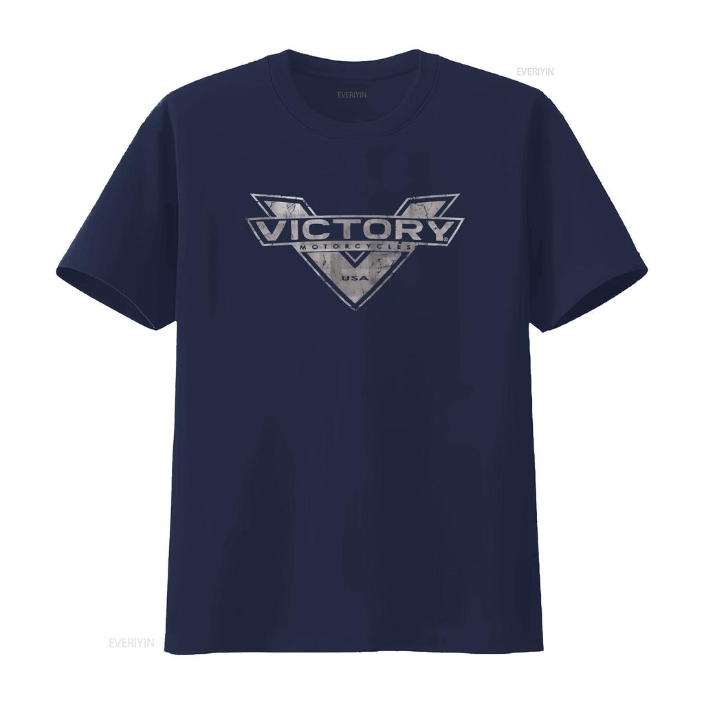 Victory Motorcycle Softstyle T Shirt Vintage Washed Homme Streetwear Designer Clothes Graphic Stretched Slightly Fashion