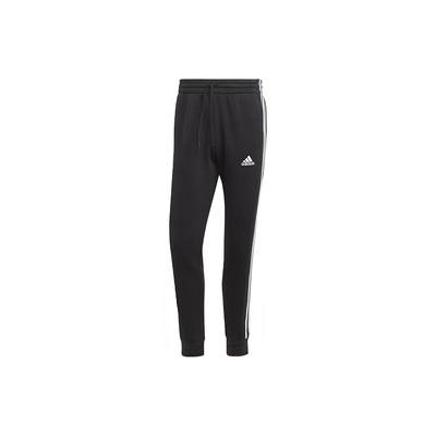 Essentials Fleece 3-Stripes Tapered Cuff Joggers Men Bottoms Black IB4030