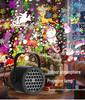 Festive LED Snowflake Projection Lamp with 16 Patterns - USB Halloween & Christmas Atmosphere Rotating Stage Light