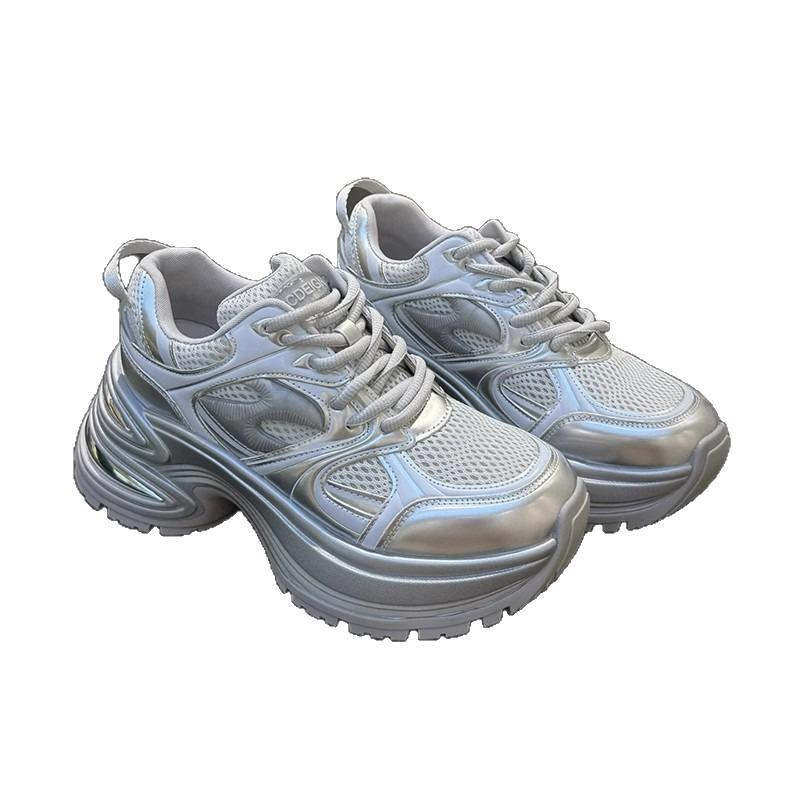 7 dad shoes women's summer new mesh breathable leather thick-soled small casual sports shoes