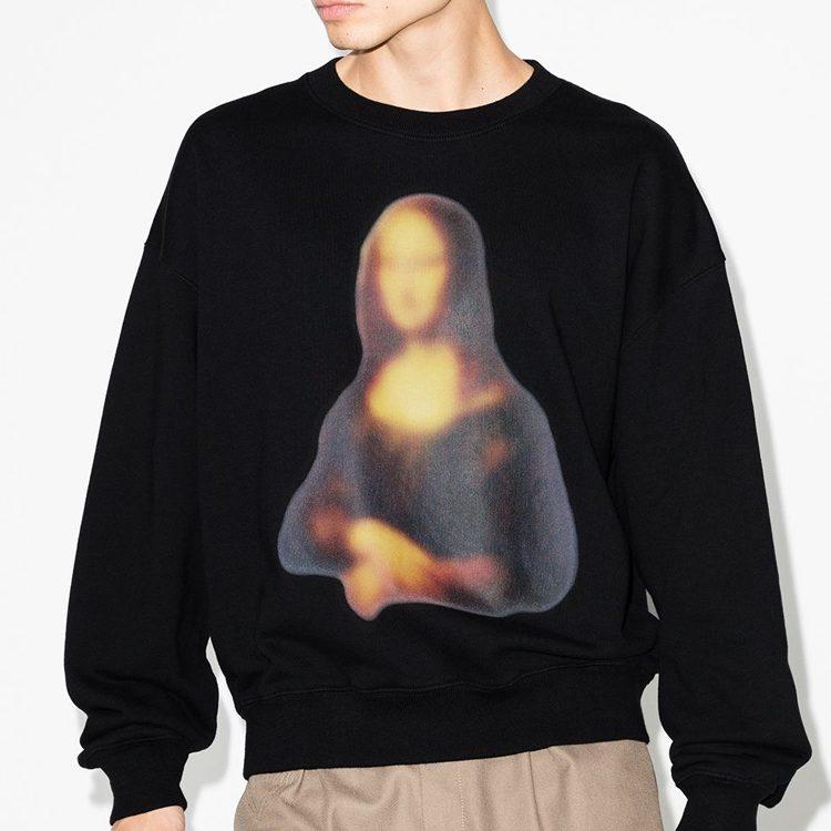 OFF WHITE Mona Lisa Series Sweatshirt Men's Black OMBA035F20FLE0041010
