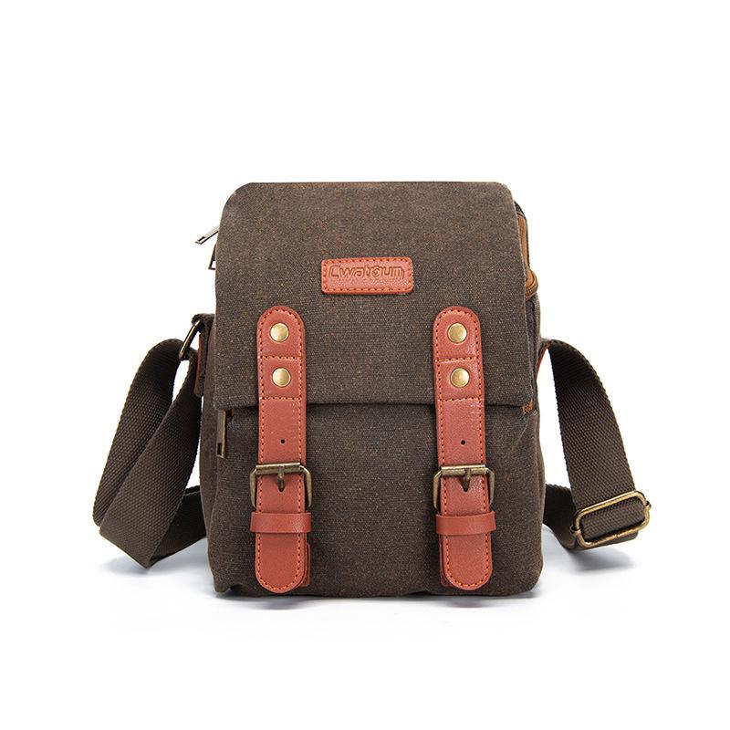 Cwatcun Japanese Style Canvas Crossbody DSLR Camera Bag