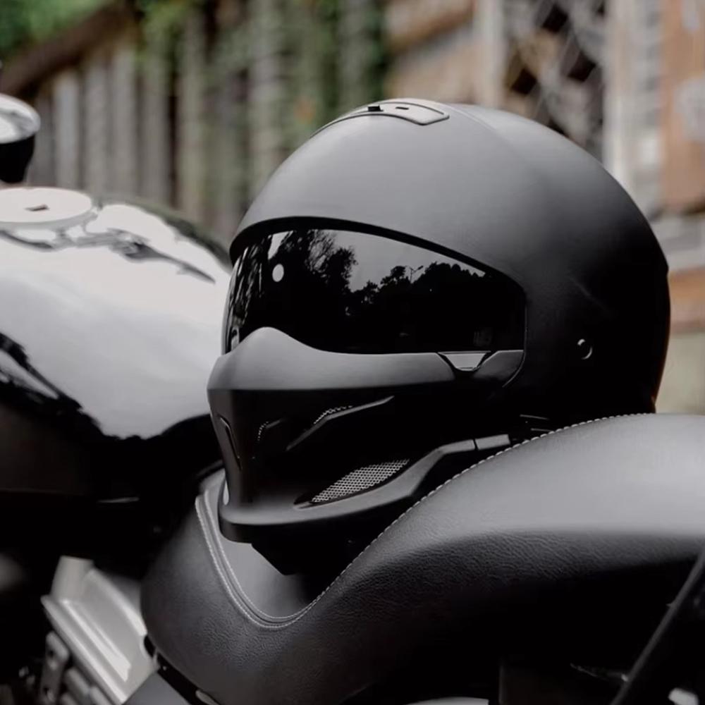 Motorcycle Helmet Retro Modular Open Face Full Face Helmet DOT Approved Detachable Capacete De Moto Helmet Four Seasons