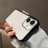 Black Color Edge Frame Transparent Acrylic Anti-fall Phone Case For iPhone 16 15 14 Plus 13 Pro Max Shockproof Bumper Back Cover