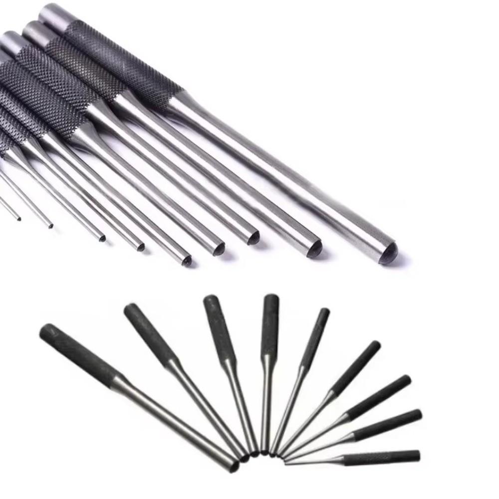 9Pcs High Hardness Steel Roll Pin Punch Set Carrying Case Professional Grade Hollow End Punch Hand Tool Pin Removing Tool