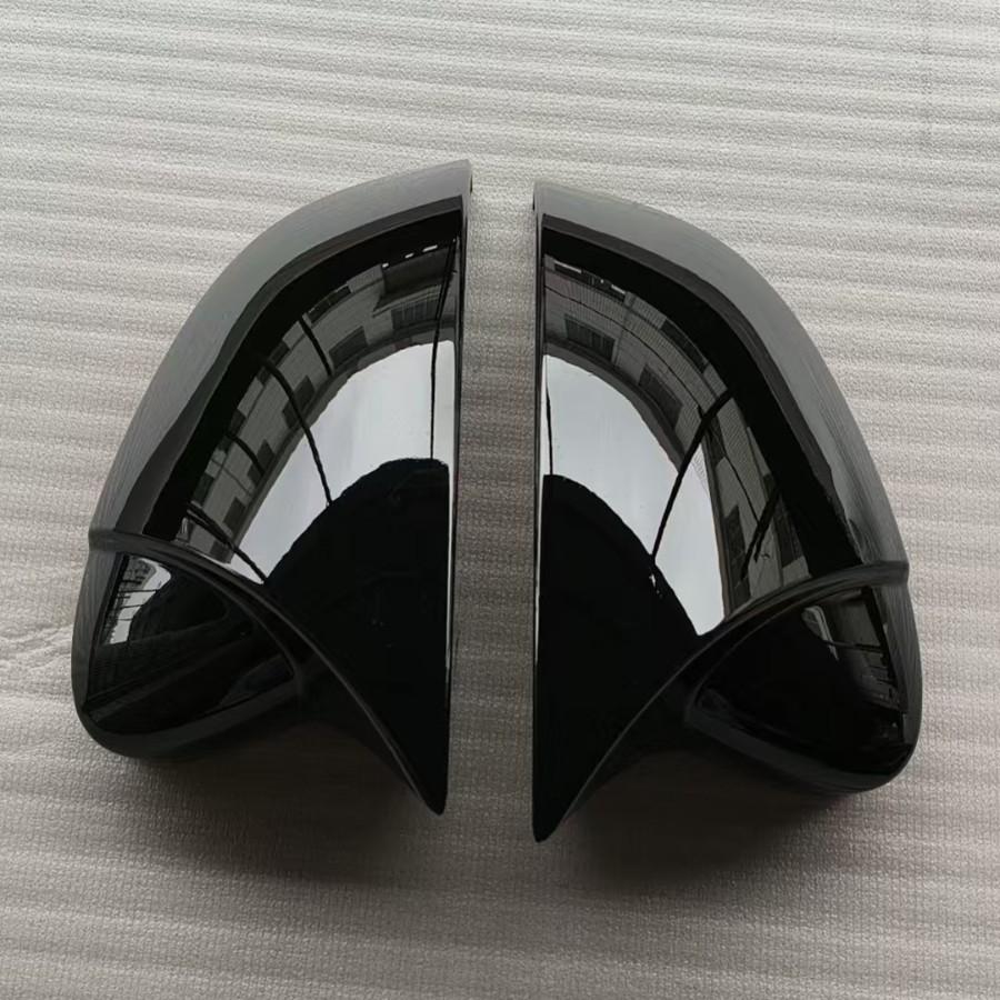 2PC Bat Style Add-on Side Mirror Covers For VW Golf GTI MK8 VIII 8 GTD GTE R 2024 2025 Sticker Horn Shape Auto