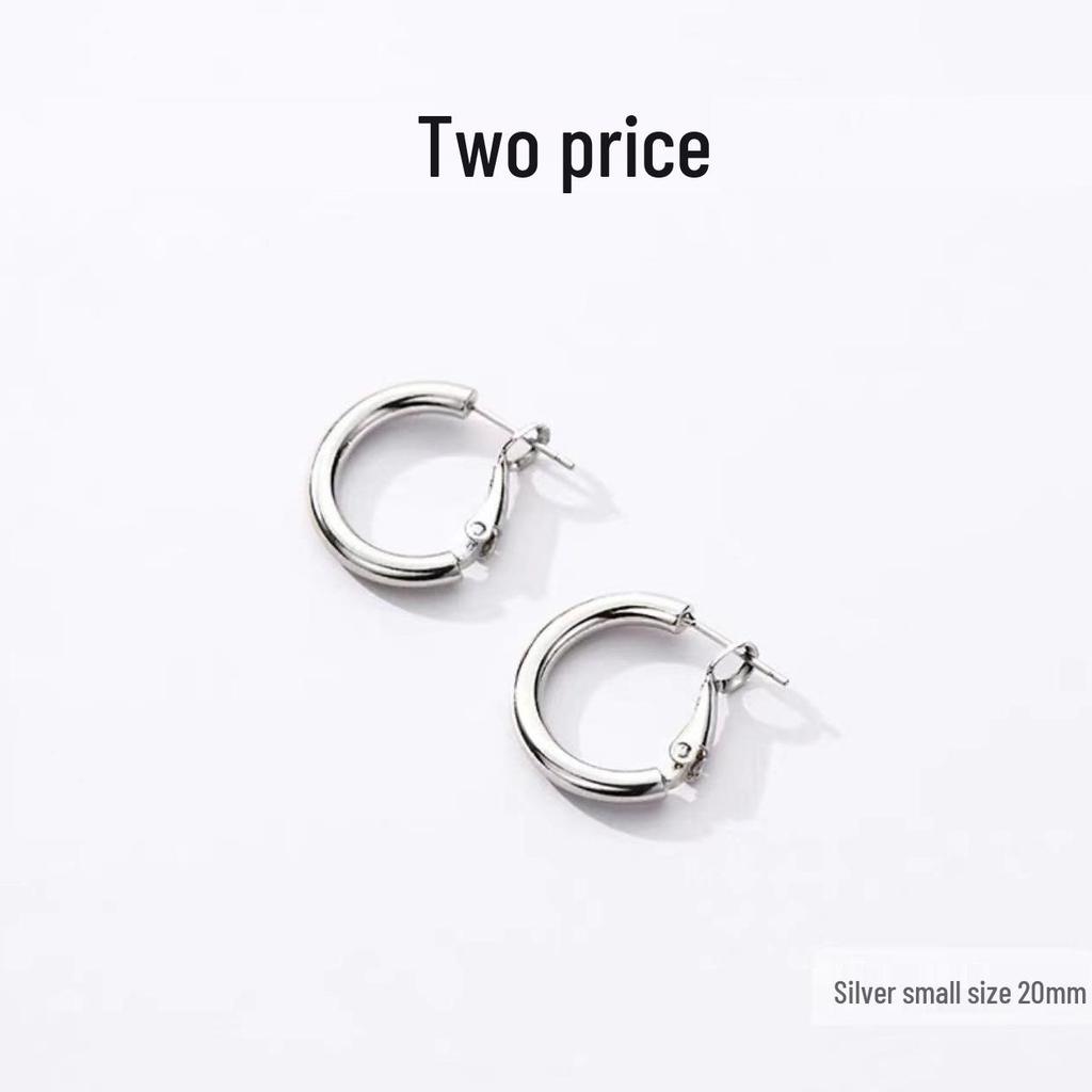 Women's Fashionable Geometric Ring Earrings – Versatile, Trendy, Needle Back Style
