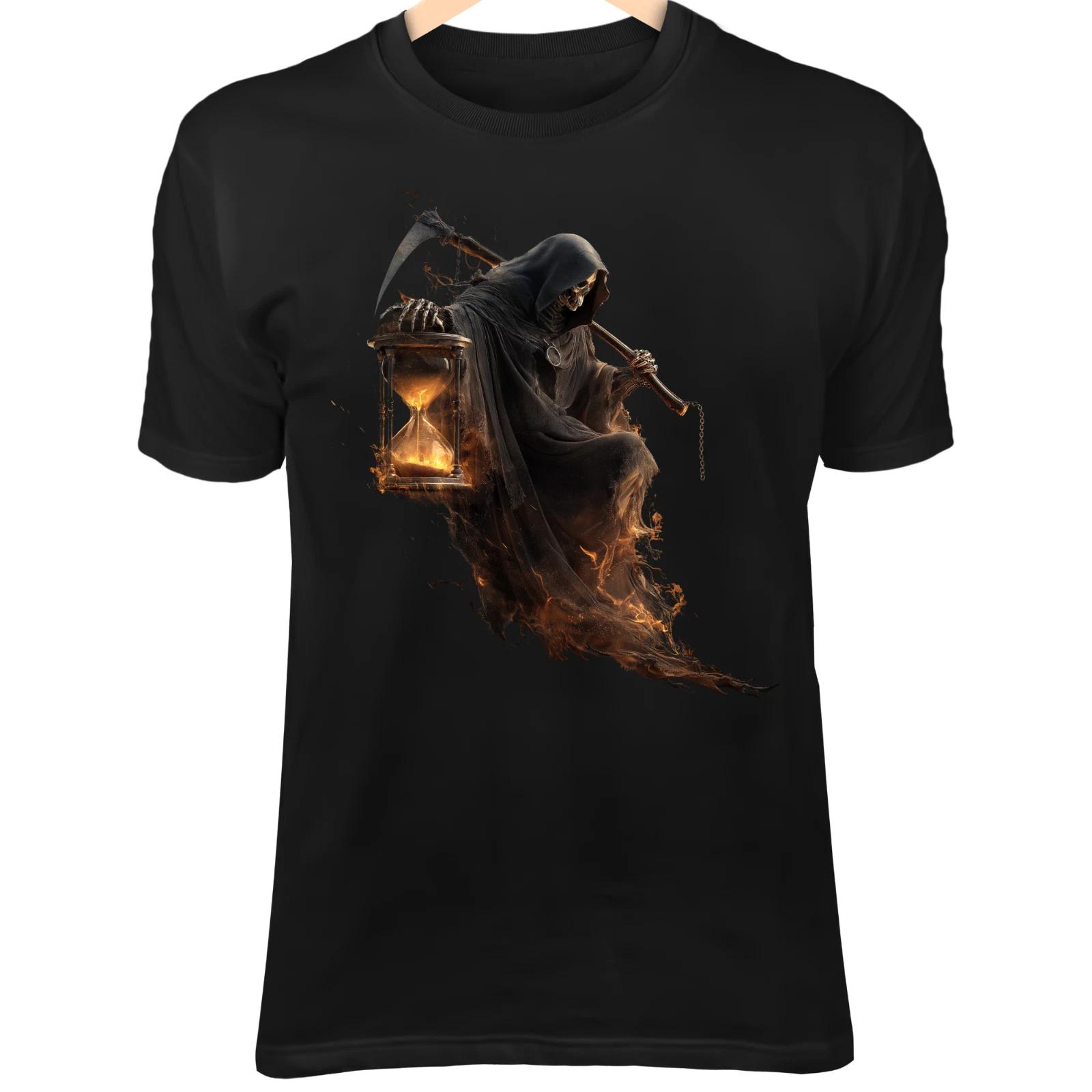 Футболка Жнец – Пылающие Песочные Часы, Коса, Утекающее Время 2XL
