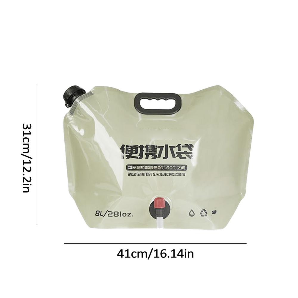 8L Outdoor Folding Drinking Water Bag Auto Camping Water Storage Bag Portable Drinking Water Container Vehicle Accessories