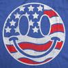 Mens Funny T Shirts American Flag Smile 4th of July Novetly Tee