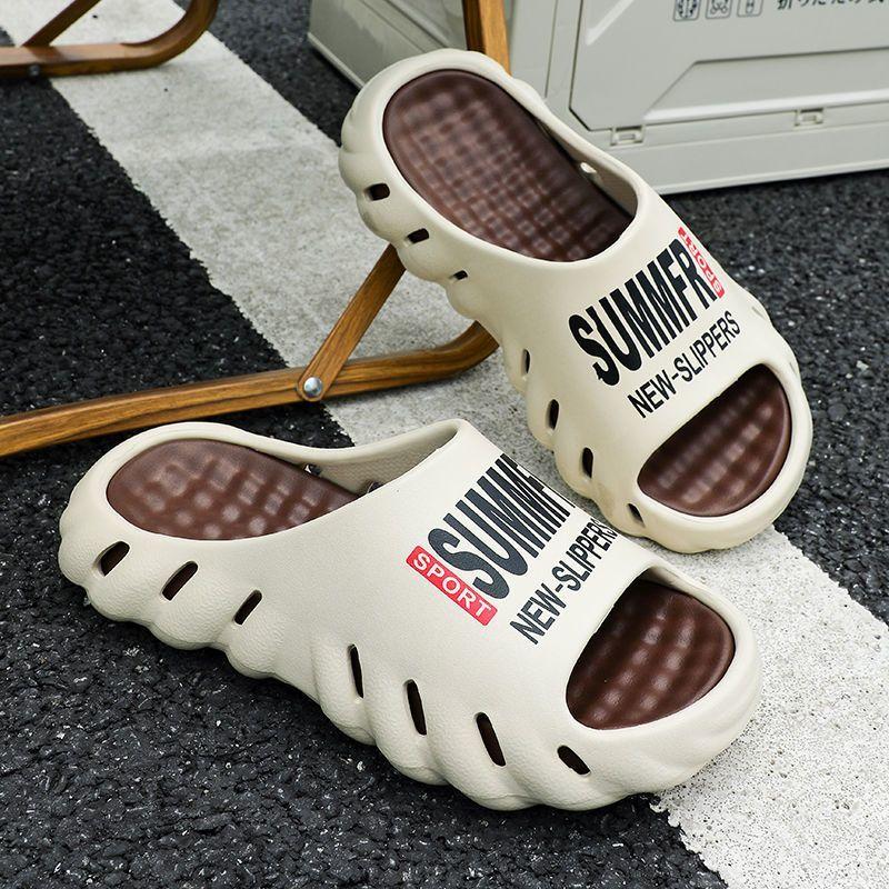 Beach Sandals Men's Slippers Summer Non-Slip Soft Sole Indoor Home Durable Slide Slippers