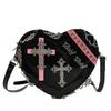 Stylish 2023 Heart Shaped Fashion Shoulder Bag For Women With Chic Punk Rivets