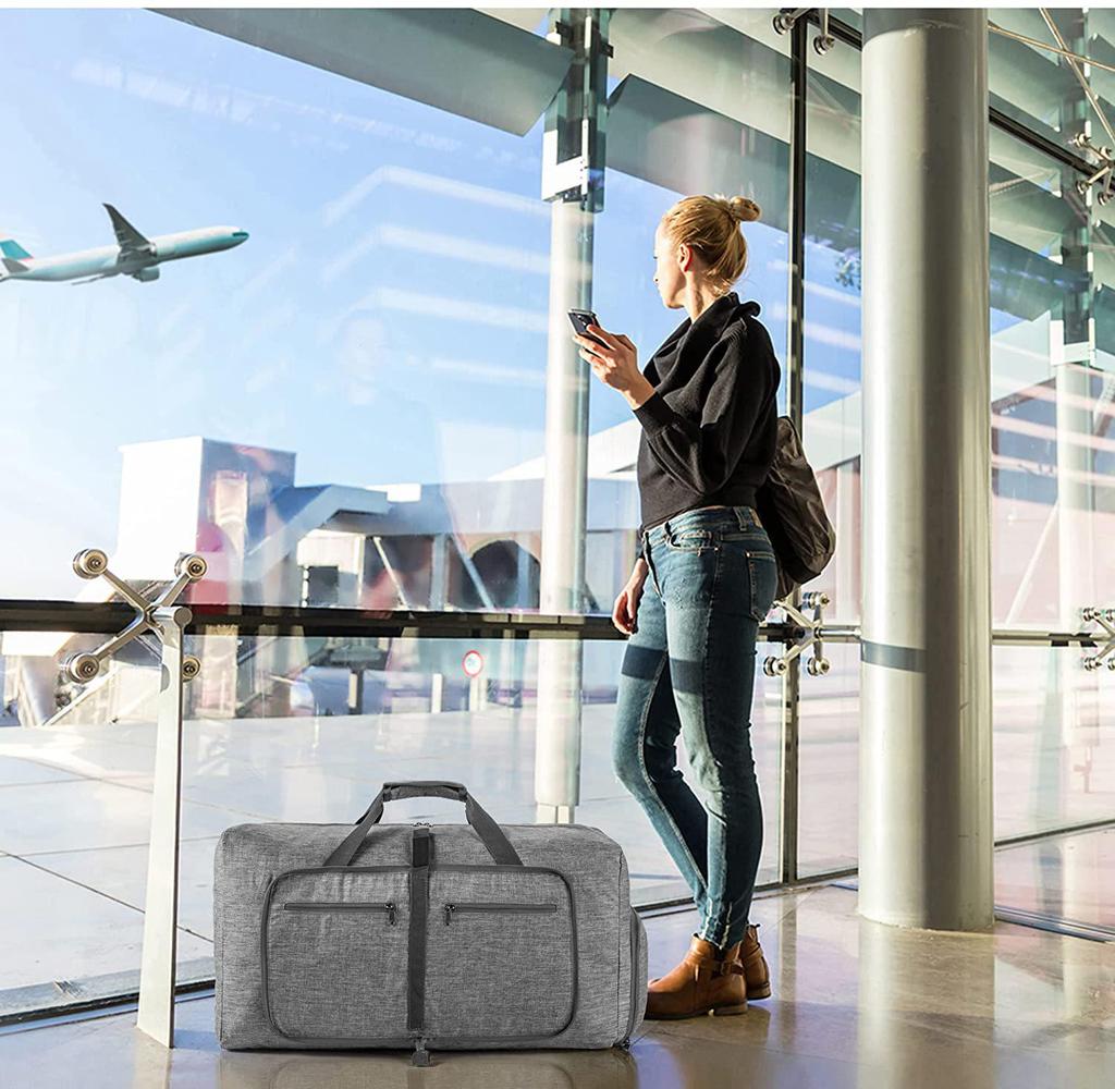Foldable Travel Tote Bag - Large Capacity Sports & Fitness Luggage Bag