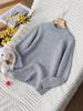 100% Pure Wool Kids' Thick Pullover Sweater - Warm Woolen Base Shirt for Boys & Girls
