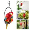 Creative Resin Parrot Hang On Tree Outdoor Garden Decoration Statue Animal Sculpture For Home Office Room Garden Decor Ornament
