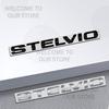 Car Decor Metal For Stelvio Alfa Romeo Letter Emblem 3D Sticker Accessories Glossy Black Tail Rear Trunk Decals