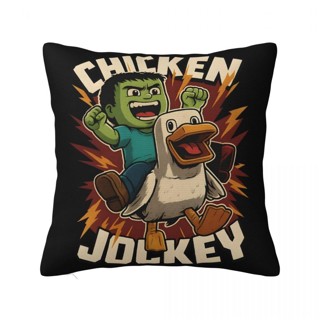 Chicken Jockey Pillow Cases Zombie Game Cushion Cover Novelty Zippered Decor Pillowcover for Home 18