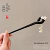 High-End Chinese Wooden Hairpin with Tassels – Ancient Style Ebony Faux for Women