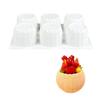 Professional 6 Cavity Silicone Baking Molds Flower Basket Design For Mousse Cake Chocolate Food Grade Easy Demolding