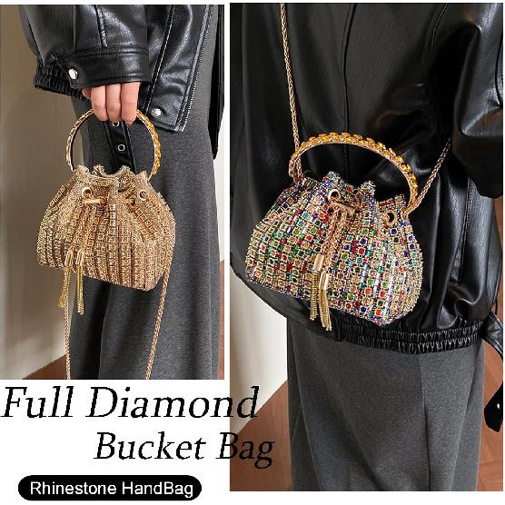 Women Rhinestone Evening Bag Sparkly Bling Clutch Purse Diamond Handbag for Party Club Wedding Prom
