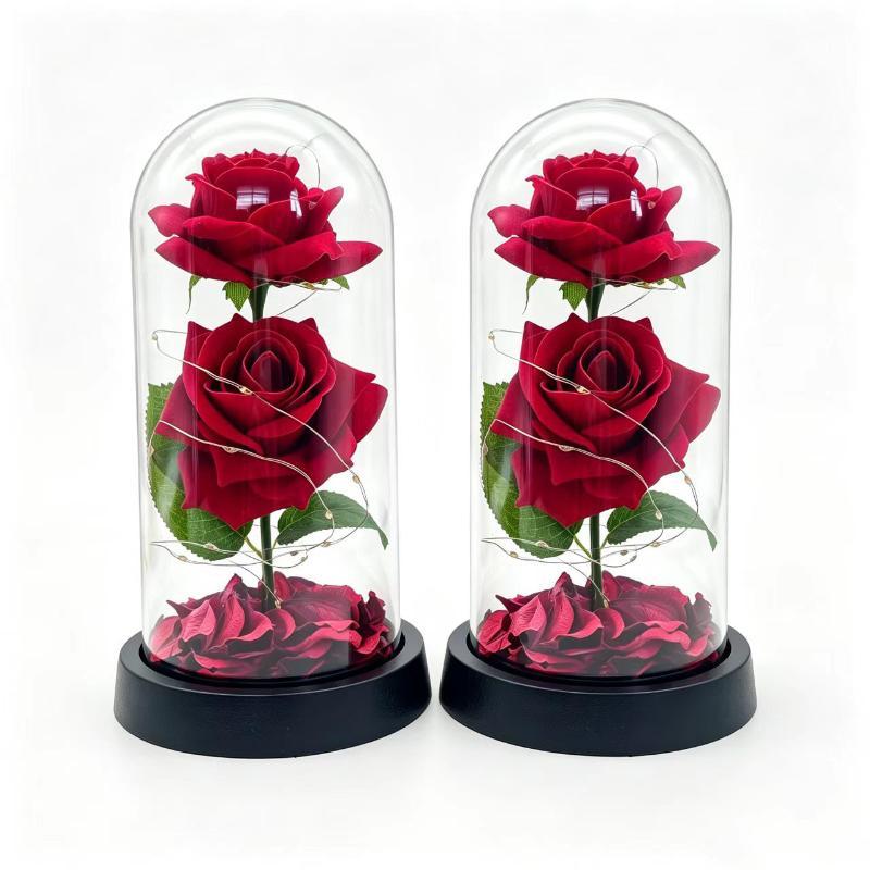 1 Set Glowing Rose Decoration Acrylic Led Light Creative Rose Artificial Flowers Ornaments Wedding Valentine'S Day Gift