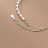 Punk Style 925 Sterling Silver Chain Jewelry Bracelets Quality Fresh Water Pearl Beads Heart Charm Bracelets for MOM Gifts