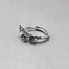 Plum Blossom Women's S925 Sterling Silver Retro Ring - Cool, Niche Style for Index Finger