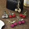 Cherry Keychain Jewelry Gift For Women With Diamond Embellishments For Fashion Accessories
