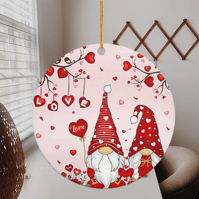 2D Flat Rofor Mantic Acrylic Gnome Couple Decoration Sign, Anniversary Gift, Suitable for Wall Decoration, Porch, Room, Villa, Accents Home, Hallway,