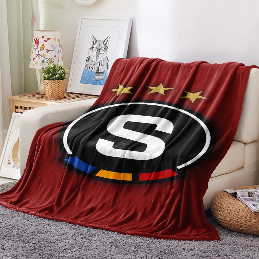 AC Sparta Praha logo  FlAannel Blanket, High quality Comfortable for All Seasons, Home Decor, Warmth and Comfort