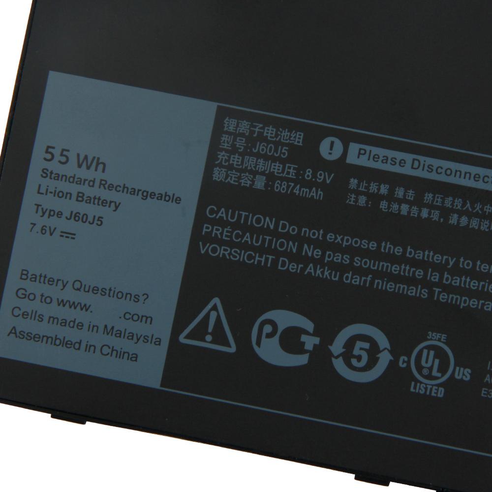 Rechargeable Lithium Battery For Dell Latitude E7470 E7270 R1V85 MC34Y MC34Y 451-BBSX J60J5 Laptop Battery 55Wh 6874mAh