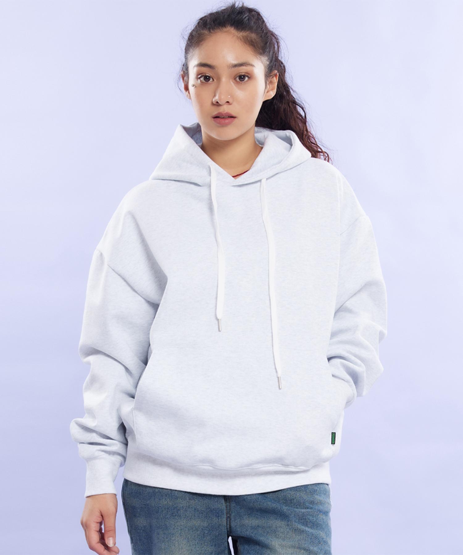 Cream Soda Lab Blank All Season Hoodie Light Grey Light Gray/L