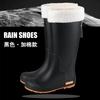 High-top Rain Shoes Women's New Trendy Waterproof Shoes Fashionable Outer Wear Non-slip and Wear-resistant Thickened Rain Boots Rubber Shoes